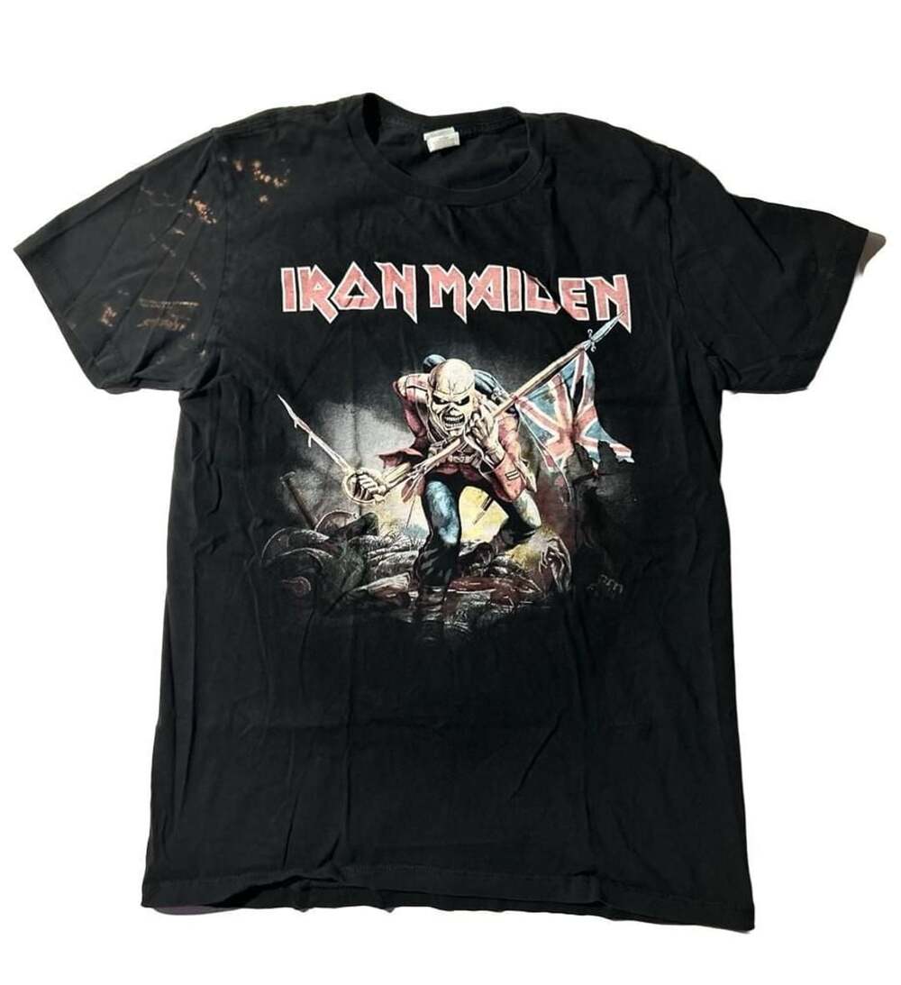 Y2K 00s Iron Maiden The Trooper Graphic T-Shirt Men's Large Black